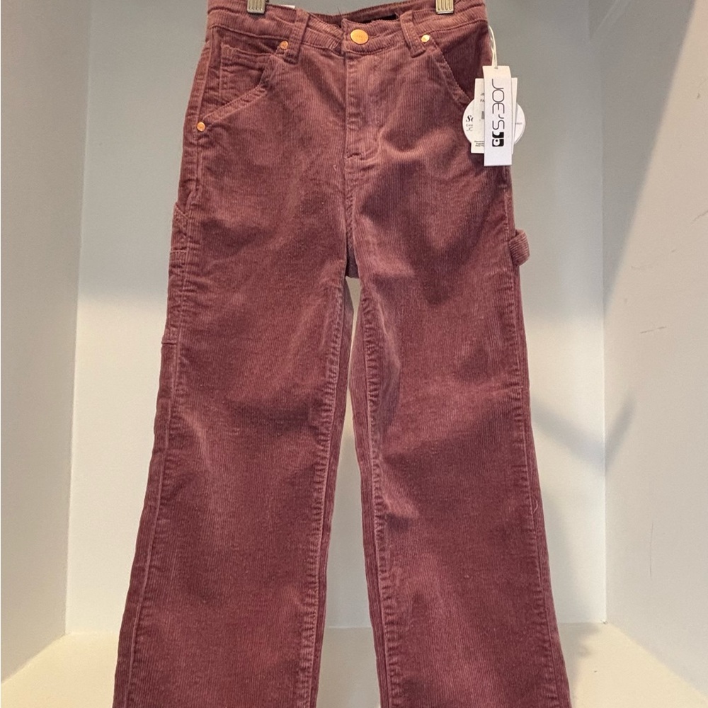 NWT Joe’s Jeans Pink Lola Crop High Rise Straight Corduroy Pants